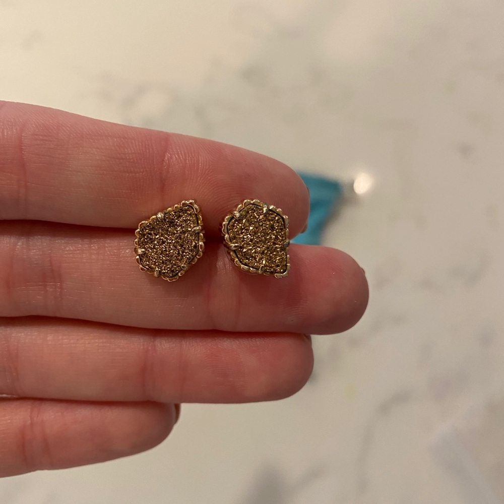 Kendra Scott Rose gold drusy stud - Picture 3 of 4